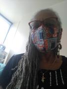 D'IYANU Dabo African Print 2 Layer Reusable Face Mask (Navy Orange Sunrise) Review