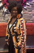 D'IYANU Aisha Women's African Print Cardigan (Cream Orange Kente) Review