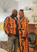 D'IYANU Aisha African Print Cardigan (Cream Orange Kente) Review