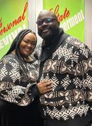 D'IYANU Hiba African Print Off-Shoulder Sweater (Black Tan Batik) Review