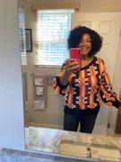 D'IYANU Hiba African Print Off-Shoulder Sweater (Cream Orange Kente) Review