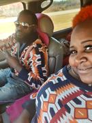 D'IYANU Hiba African Print Off-Shoulder Sweater (Cream Orange Kente) Review
