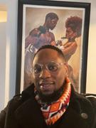 D'IYANU Seda African Print Knit Scarf (Cream Orange Kente) Review