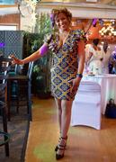 D'IYANU Hanuni Women's African Print Stretch Ruffle Dress (Blue Gold Adinkra) Review