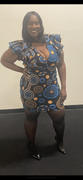 D'IYANU Hanuni African Print Stretch Ruffle Dress (Blue Mandala) Review