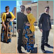 D'IYANU Kimiya African Print Faux Wrap Skirt (Blue Mandala) Review