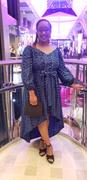 D'IYANU Afua African Print High-Low Off-Shoulder Maxi Dress (Blue Navy Mudcloth) Review