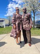 D'IYANU Ibrahim African Print Traditional Shirt (Brown Black Adire) Review