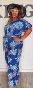 D'IYANU Atunbi African Print One-Shoulder Jumpsuit (Light Blue Pink Iris) Review