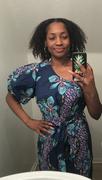 D'IYANU Atunbi Women's African Print One-Shoulder Jumpsuit (Light Blue Pink Iris) Review