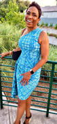 D'IYANU Hana Women's African Print Stretch Dress (Cool Blue Adire) Review