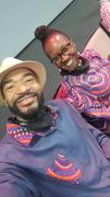 D'IYANU Kafele Men's African Print Button-up (Red Indigo Circles) Review