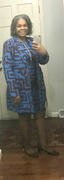 D'IYANU Sabella Women's African Print Stretch Dress (Fig Blue Geometric) Review