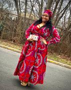 D'IYANU Rehema Women's African Print Maxi Dress (Red Mint Medallion) Review