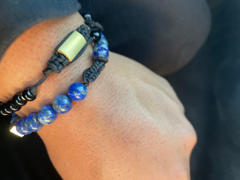 D'IYANU Nife Unisex Adinkra Symbol Beaded Bracelet (Lapiz Lazuli with Silver) Review