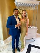 Miss Circle The Glint Gold Ruched Chiffon Long Maxi Dress Review