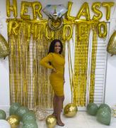 Miss Circle Starlight Gold Metallic One Sleeve Dress Review
