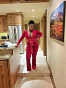 Miss Circle Glorious Red Long Sleeve Velvet Jumpsuit Review