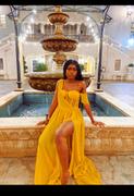 Miss Circle Back In Style Orange Silk Pleated Corset High Slit Maxi Dress Review