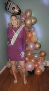 Miss Circle Reva Ruby Pink Metallic Long Sleeve Cutout Dress Review
