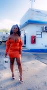 Miss Circle Zoya Orange Puff Sleeve Corset Satin Dress Review
