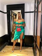Miss Circle Hedy Green Satin Corset Dress Review
