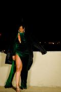 Miss Circle Zenaida Emerald Green Cutout High Slit Velvet Gown Review