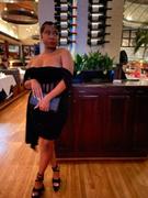 Miss Circle Irisa Black Draping Off Shoulder Corset Dress Review