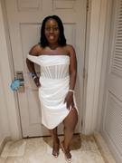Miss Circle Sabrina White Mesh Satin Corset Dress Review