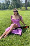 Miss Circle Quinley Lilac Off Shoulder Linen Midi Dress Review