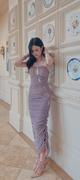 Miss Circle Parris Purple Cutout Ruched Chiffon Maxi Dress Review