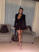 Miss Circle Madeline Black Feather Trim Blazer Dress Review