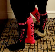 MadSportsStuff Personality Word Socks Over the Calf Length Review
