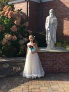 Misdress Ivory Lace Champagne tulle Cap Sleeves Wedding Flower Girl Dress with Beading Review