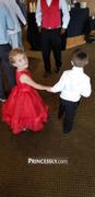 Misdress Red Lace Organza Wedding Flower Girl Dress with Belt Review