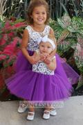 Misdress Ivory Lace Peach / Red / Silver / Purple Tulle Flower Girl Dress Review