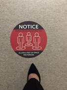 RubberStamps.com Notice Allow Six Feet Of Space Floor Decal Review