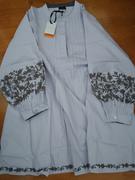 ARTIZARA.COM Anan Embroidered Cotton Modest Buttondown Tunic - Lilac Review
