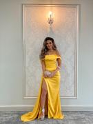 Moda Glam Boutique Amélie Off-The-Shoulder Gown- Yellow Review