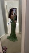 Moda Glam Boutique Natalia Off-the-Shoulder Gown- Sage Review