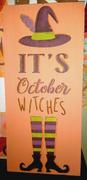 Essential Stencil Vertical It's October Witches | Halloween Stencil Review