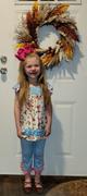 Marie Nicole Clothing Blue & Pink Polka Dot Floral Ruffle Capris Outfit Review