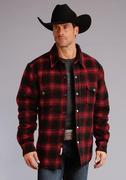 The Western Company Stetson Quilted Mens Red/Black Polyester Ombre Jacket Review