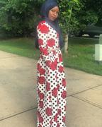 Kabayare Fashion Polka Dot and Roses Textured Print Dress Review