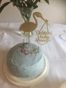 Pomchick Personalised Delivery Stork Baby Shower Cake Topper with Name Review