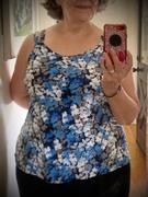 JunoActive Junowear Hush Strappy Cami with Bra Blue Floral Print Review