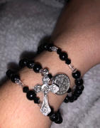 Christian Catholic Shop Black St. Benedict Full 5 Decade Rosary Bracelet by Risen Rosaries Review