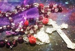 Christian Catholic Shop Amethyst Purple Red Rose Rosary by Risen Rosaries Review