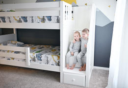 Maxtrix Kids Twin XL Low Bunk Bed with Straight Ladder on Front Review