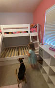 Maxtrix Kids Twin Low Bunk Bed with Slide and Straight Ladder on End Review
